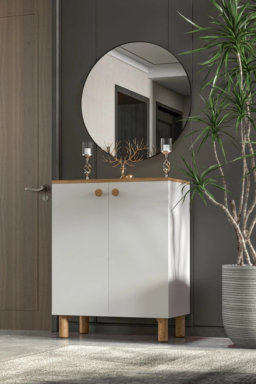 Dollap multifunksional Skye Decor, Toriva A, ngjyrë Atlantic Pine dhe e bardhë