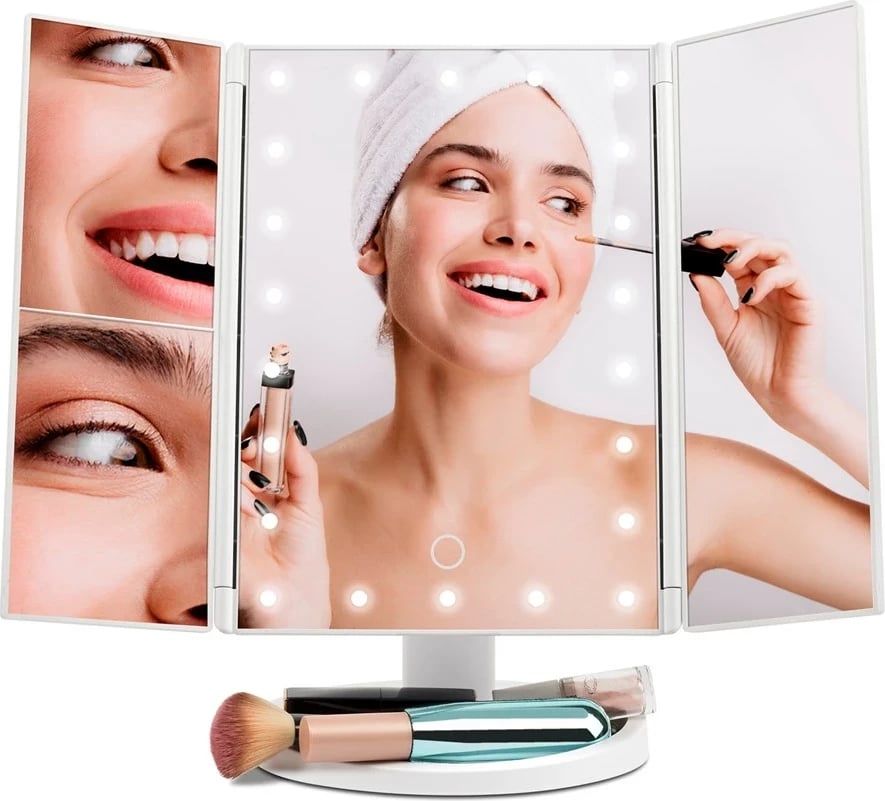 Pasqyrë make-up Girmi BE05, e bardhë