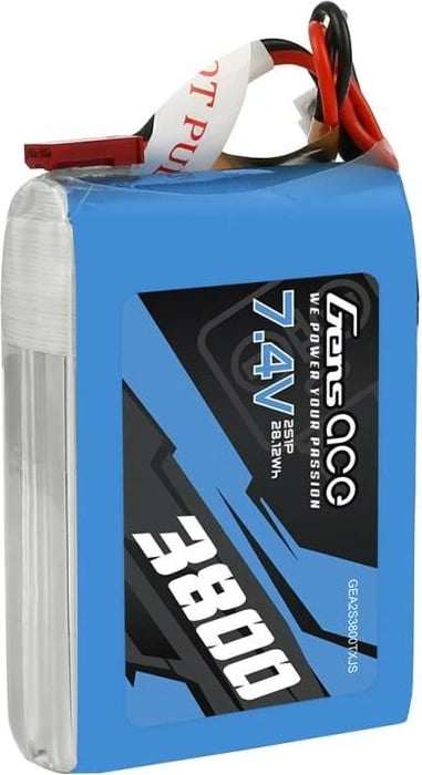 Bateri Gens ace GEA2S3800TXJS 3800mAh 7.4V LiPo, për Taranis Q X7, Blu
