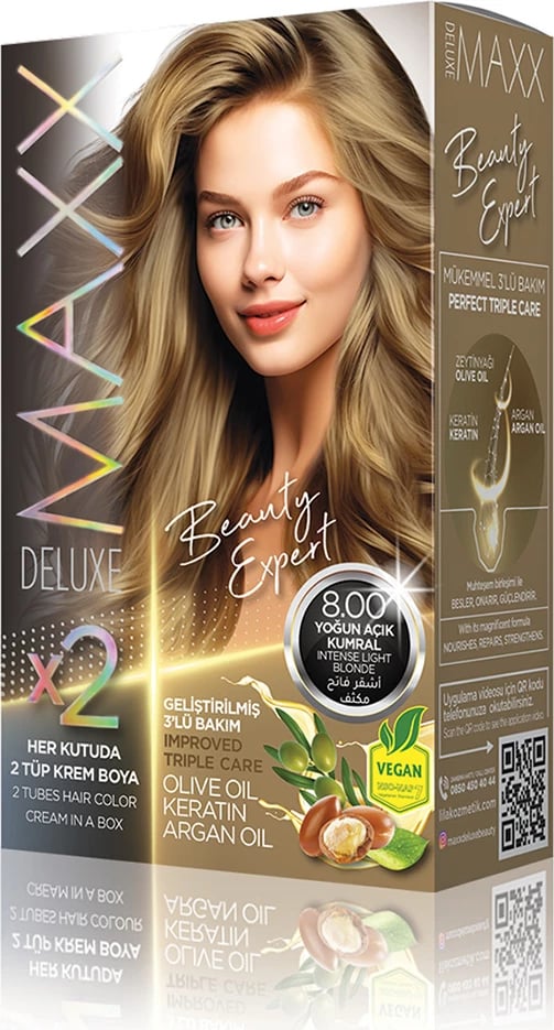 Ngjyrë për flokë SET B-EXPERT 8.00 IntenseLightBlonde, 2 x 50 ml