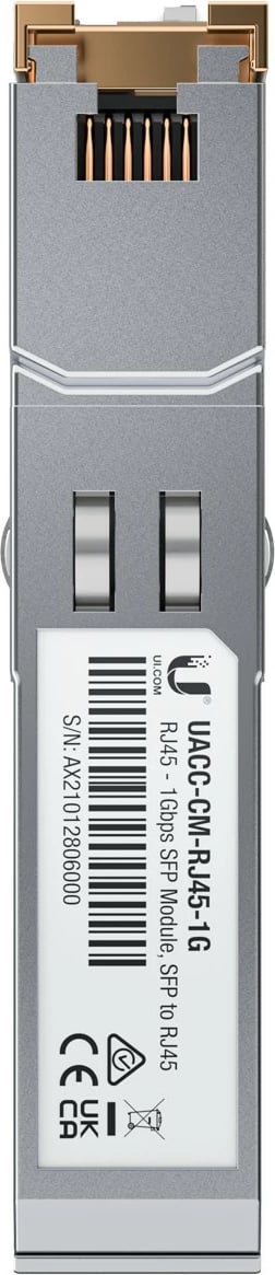 Modul SFP Ubiquiti UACC-CM-RJ45-1G, Gigabit Ethernet, Gri