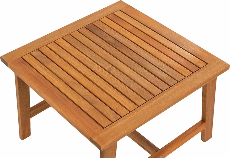 Tavolinë anësore Edgar, dru akacie natyral, 55x55x38