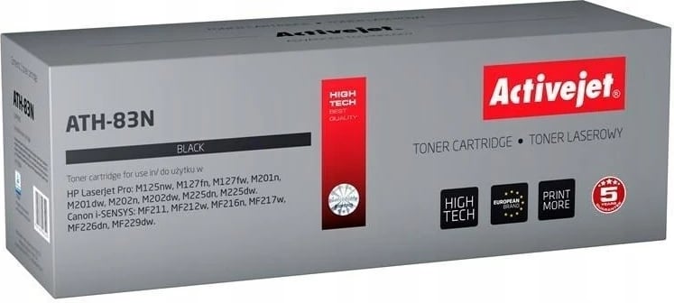 Toner zëvendësues Activejet ATH-83AN për printerët HP, i zi