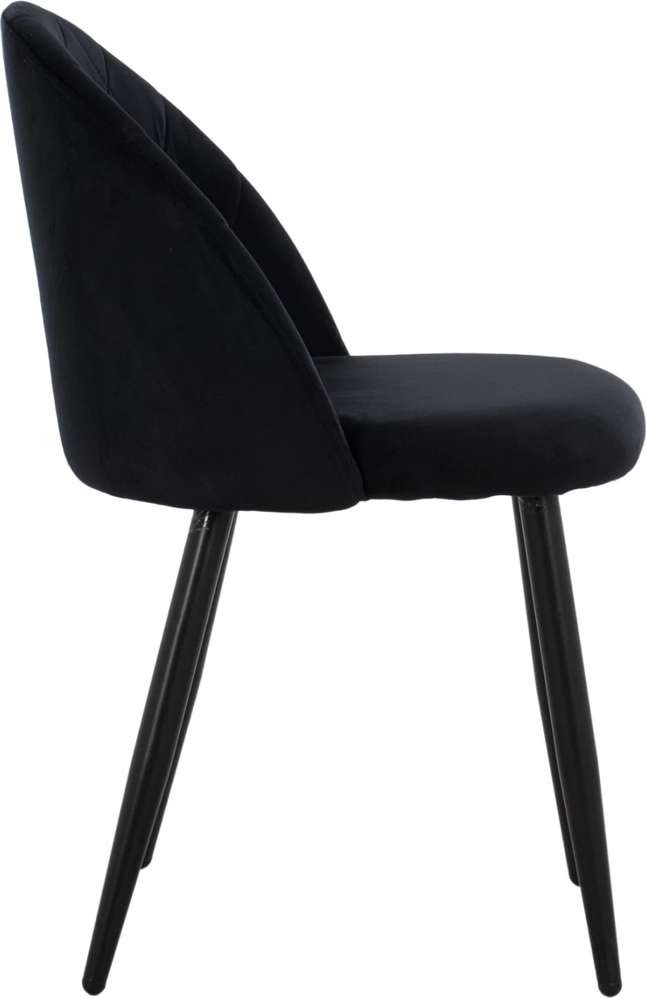 Karrige ODED me këmbë metalike të zeza & kadife të zezë FH8731.14 45x52x77 cm, set prej 4 copë