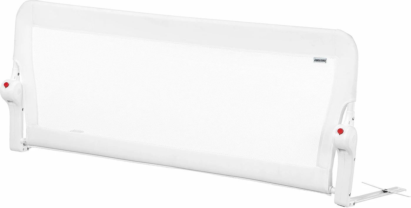 Parmak sigurie për shtrat, i palosshëm, Evila Originals, i bardhë, 120x50cm