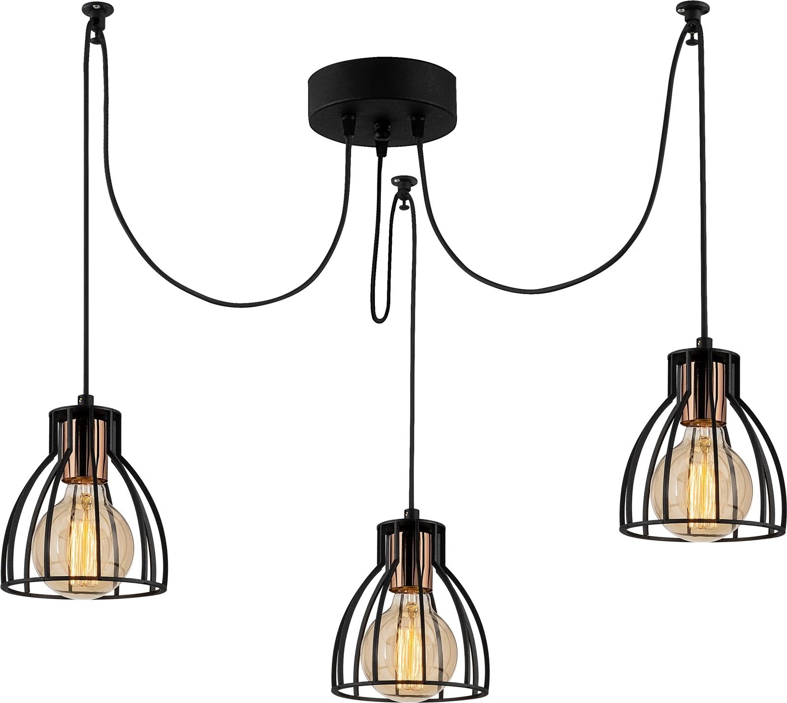 Llambë tavani industriale Opviq, Kemah - N-1232, ngjyrë e zezë