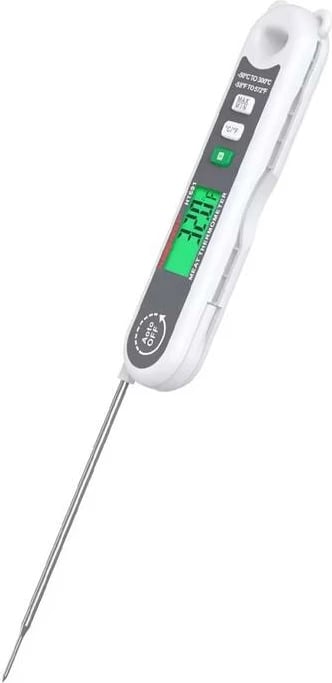 Termometër ushqimi Habotest HT691, digjital, sondë çelik inox, i bardhë