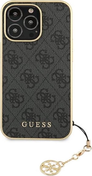 Mbështjellës Guess GUHCP13XGF4GGR për iPhone 13 Pro Max 6.7", 4G Charms, Gri