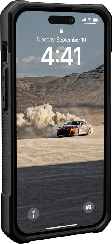 Mbështjellës Urban Armor Gear Monarch për celular, për Apple, 6.1", i zi