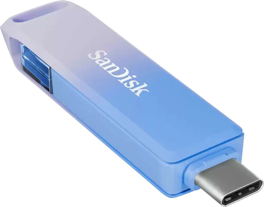 USB stick SanDisk Creator Phone Drive 256GB Lightning/USB-C kaltër/vjollcë
