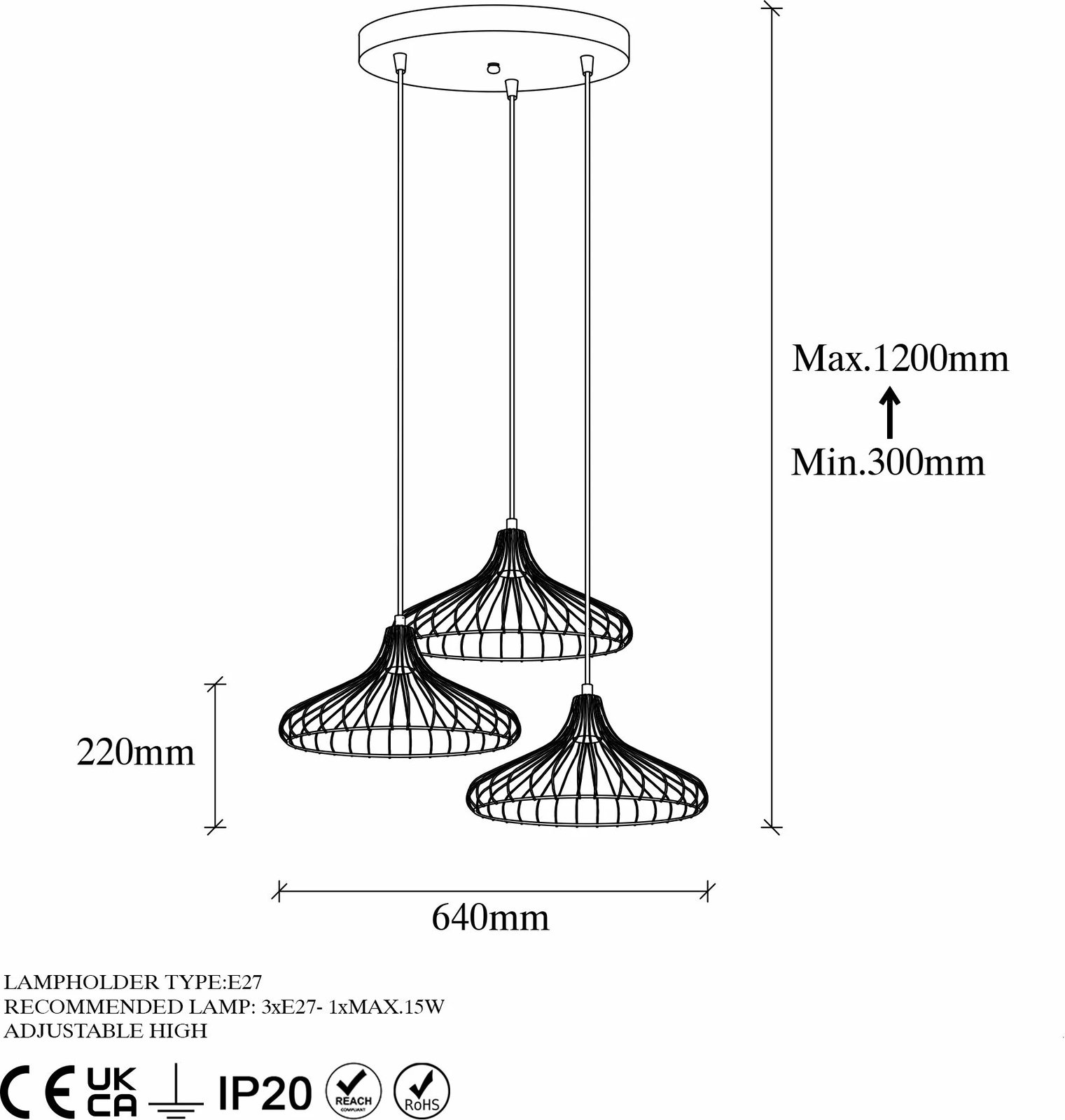 Llambë varëse Opviq, Depay - 11261, ngjyrë ari