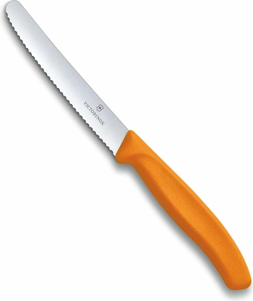 Thikë për domate Victorinox, e valëzuar  11cm, e portokallt