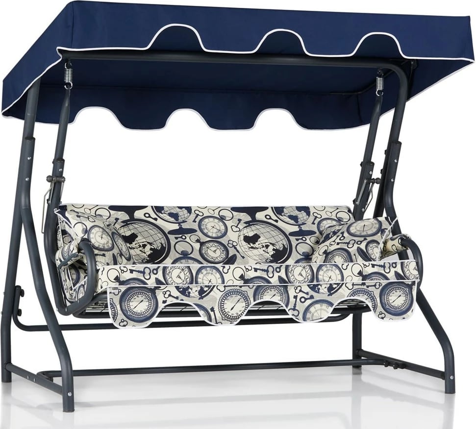 Karrige lëkundëse treshe për kopsht, Olea 6, shumëngjyrëshe