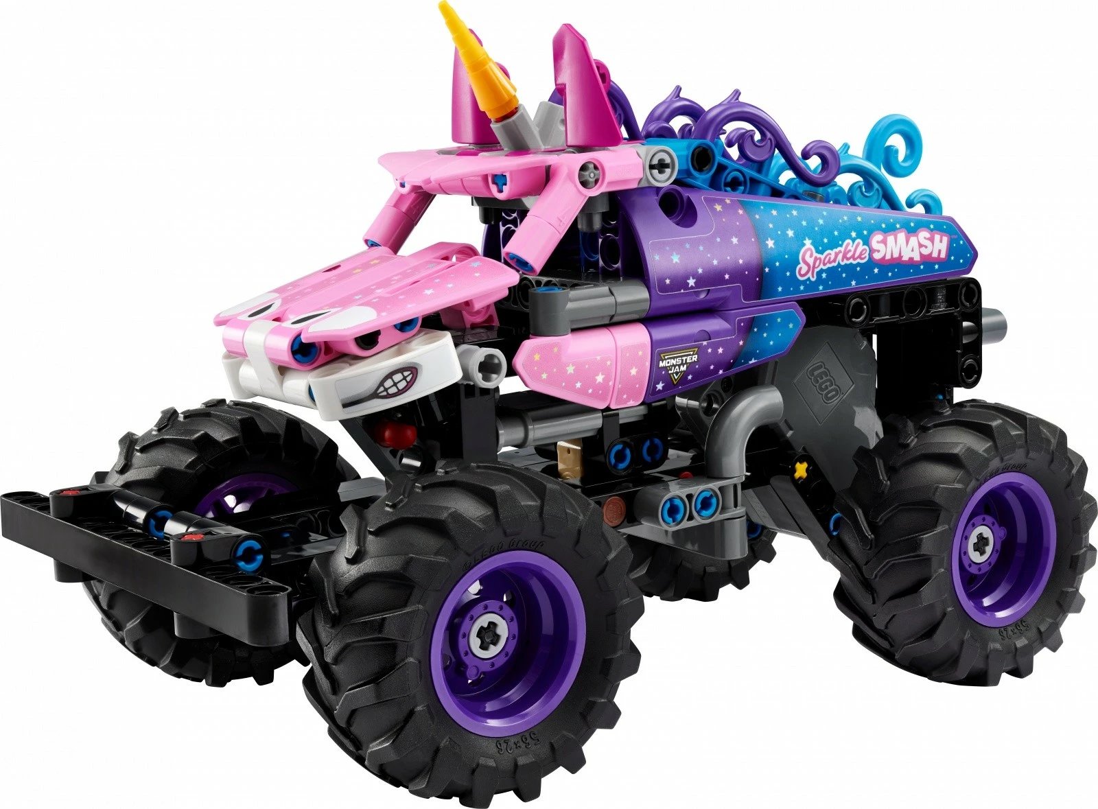 Set kocka LEGO Technic, Sparkle Smash Monster Jam, 42220, 243 pjesë, motor me tërheqje, 7+