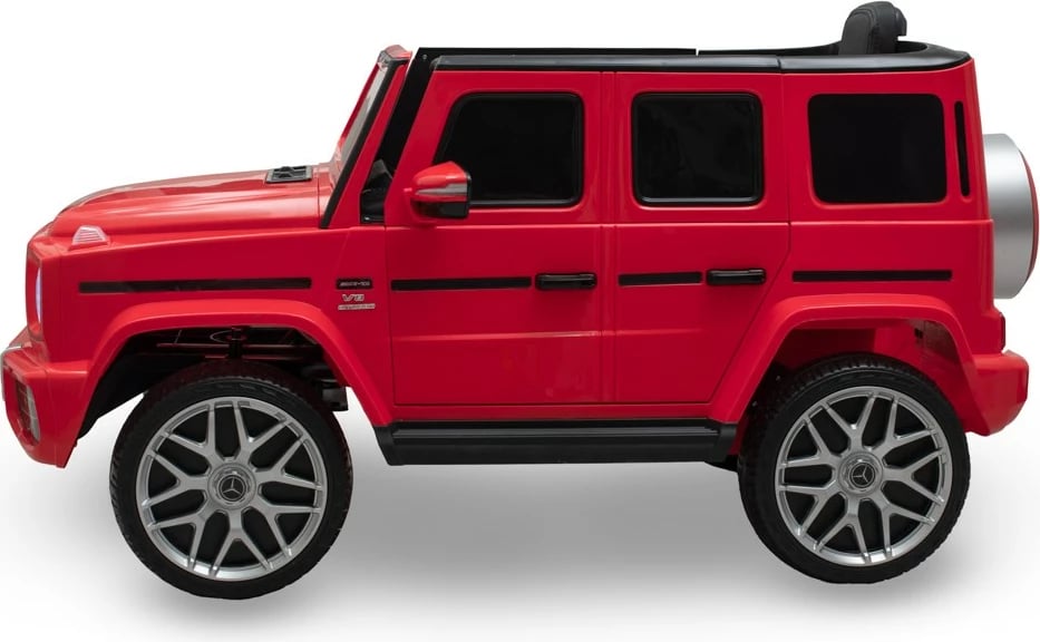 makinë elektrike për fëmijë, Baby Mix, Mercedes-Benz G63 AMG, 12V 4.5Ah, 2x30W, me telekomandë 2.4G, USB/Bluetooth, LED, e kuqe
