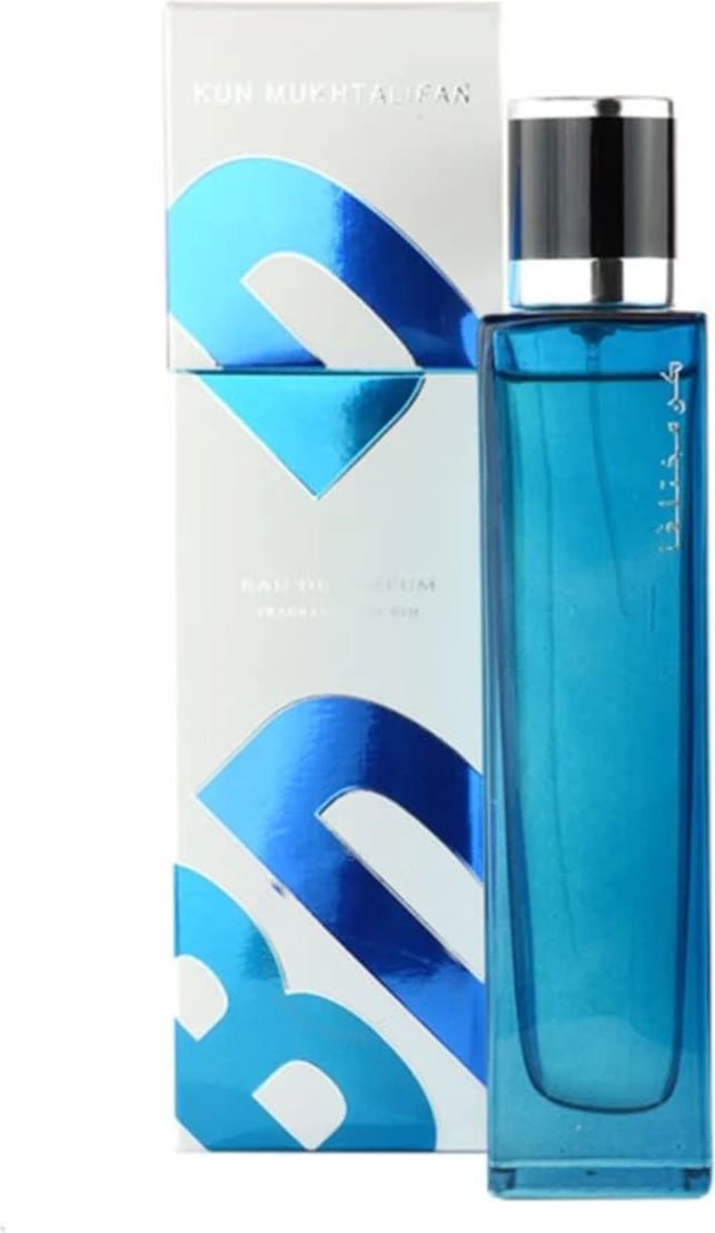 Eau de Parfum për meshkuj Rasasi Kun Mukhtalifan, 100ml, blu