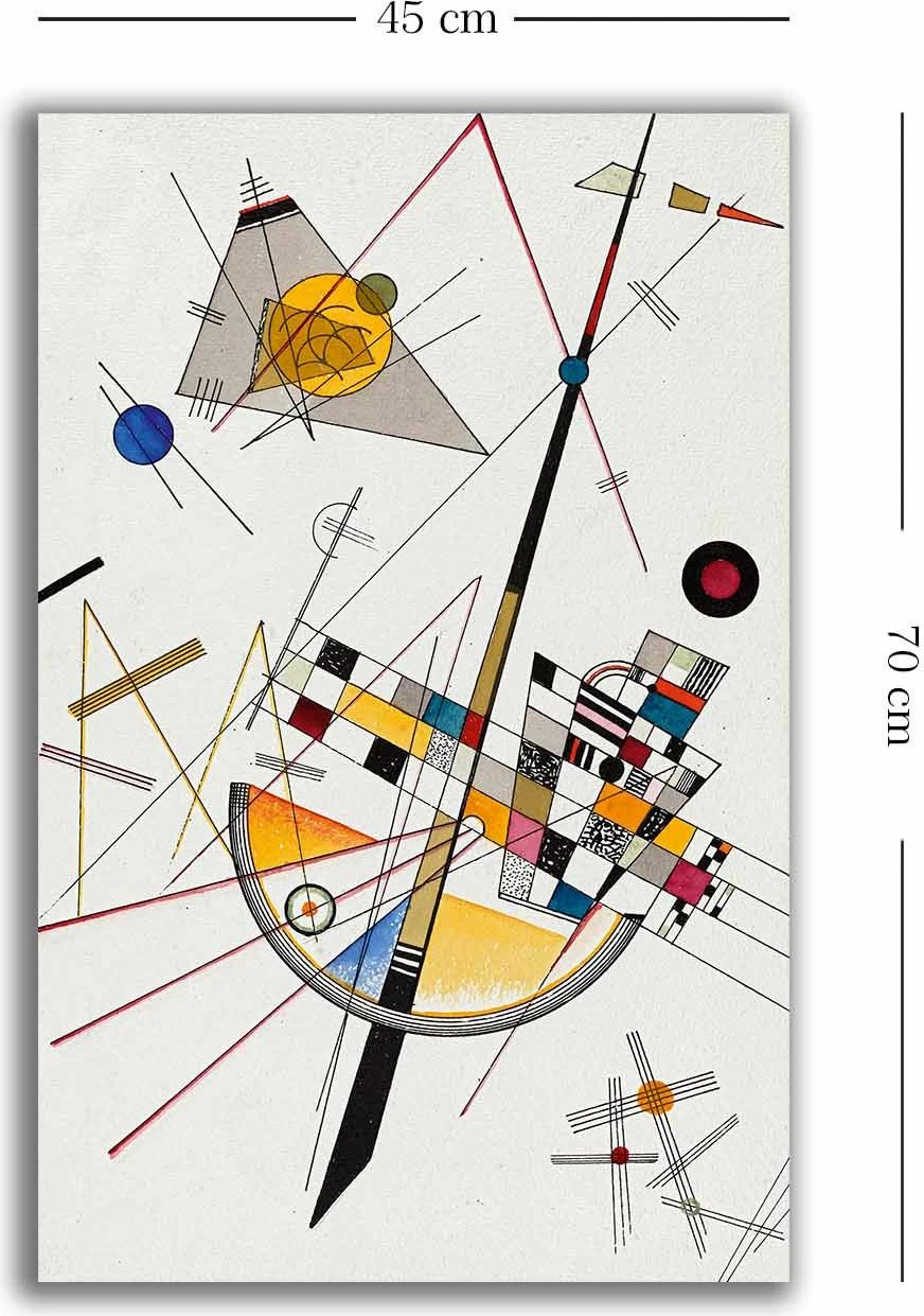 Pikturë dekorative në kanavacë Wallity, shumëngjyrëshe, 45x70cm, 4570KANDINSKY034
