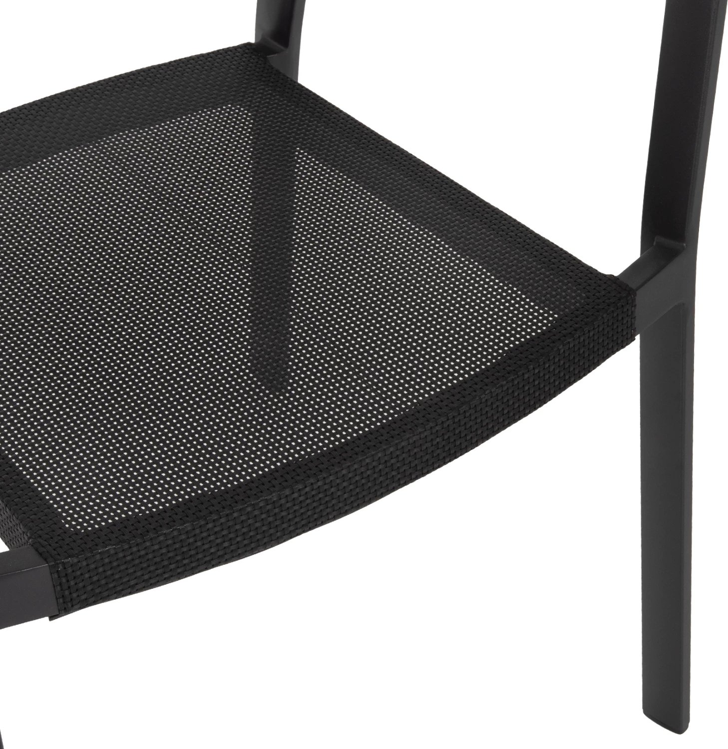 Karrige alumini FH5891.05, kornizë e zezë dhe tekstil, shpinë ratan bezhë, 57.5x59x81.5 cm