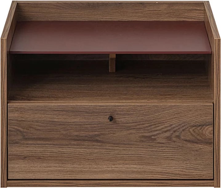 Komodinë Marsala, 1 derë, 1 raft, ngjyrë arre, 64x45x45 cm