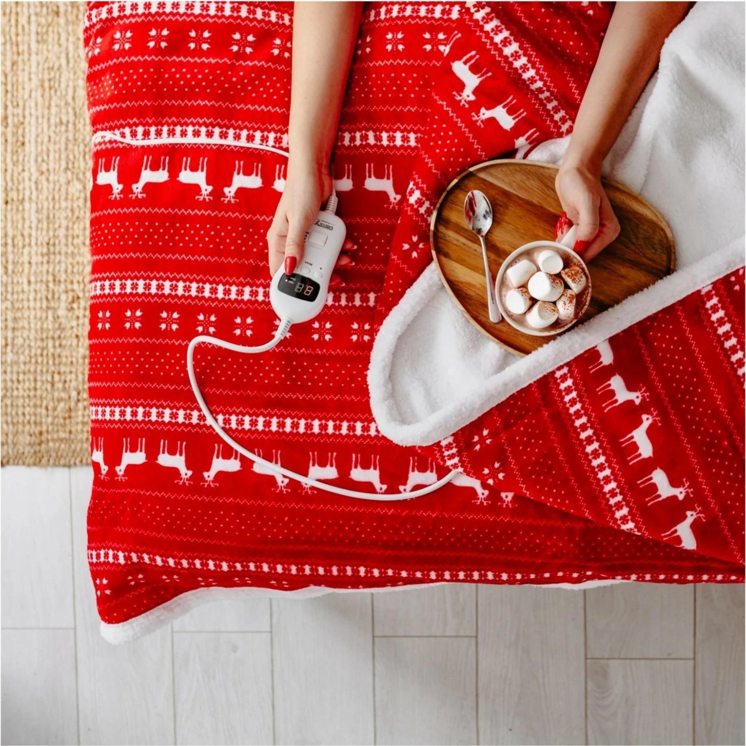 Koc elektrik Camry CR 7441, bardhë-kuq