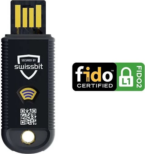 Çelës sigurie Swissbit iShield Key Pro USB-A/NFC, FIDO2, i zi