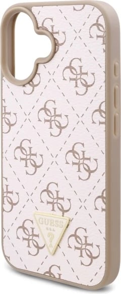 Mbështjellës Guess 4G Triangle për iPhone 16, Bardhë Mbështjellës Guess 4G Triangle për iPhone 16, Bardhë