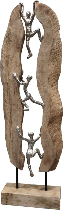 Dekor tavoline Climb, dru mango natyral-alumin, 21x8x69cm Dekor tavoline Climb, dru mango natyral-alumin, 21x8x69cm