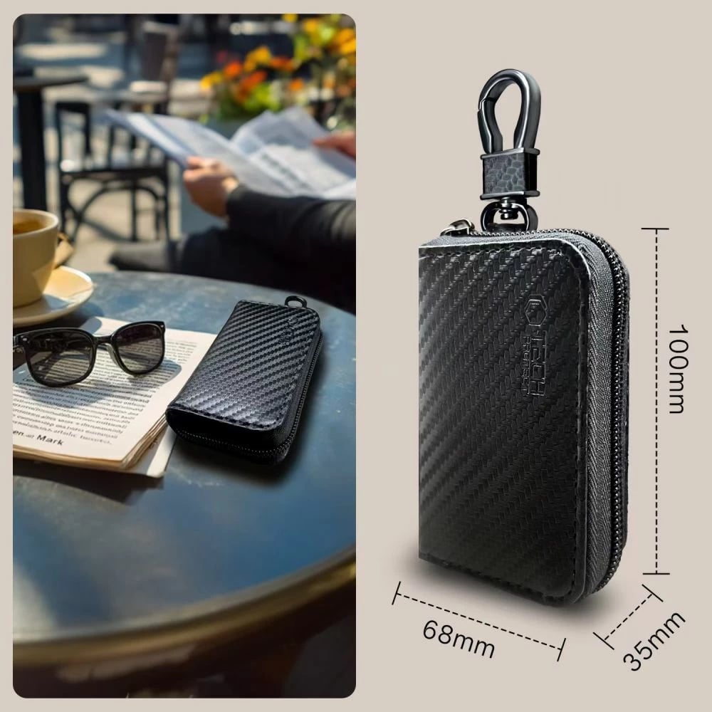 Mbështjellës Tech-Protect KLR300 RFID për çelësa veture, i zi