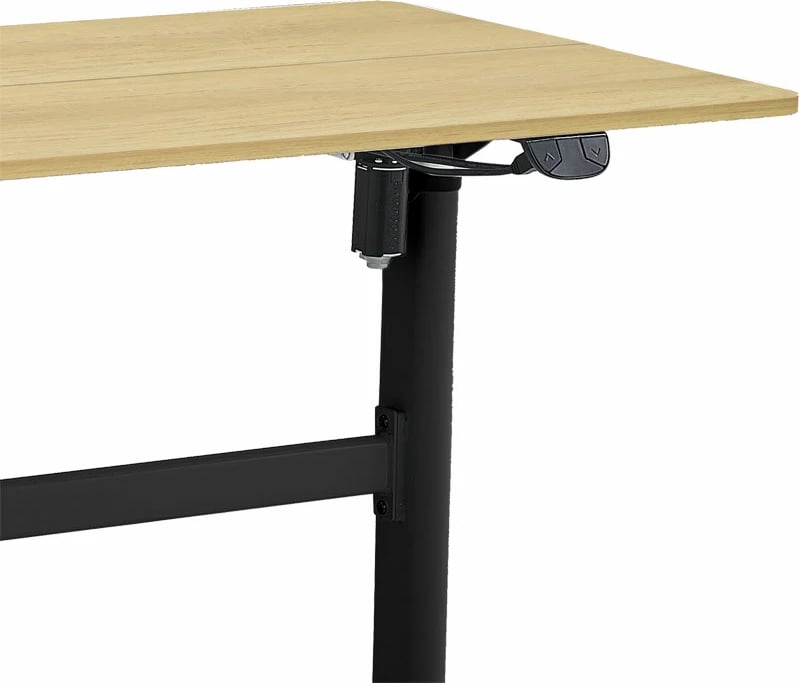 Tavolinë pune e rregullueshme në lartësi Karla sonoma-black 120x60x72/115cm