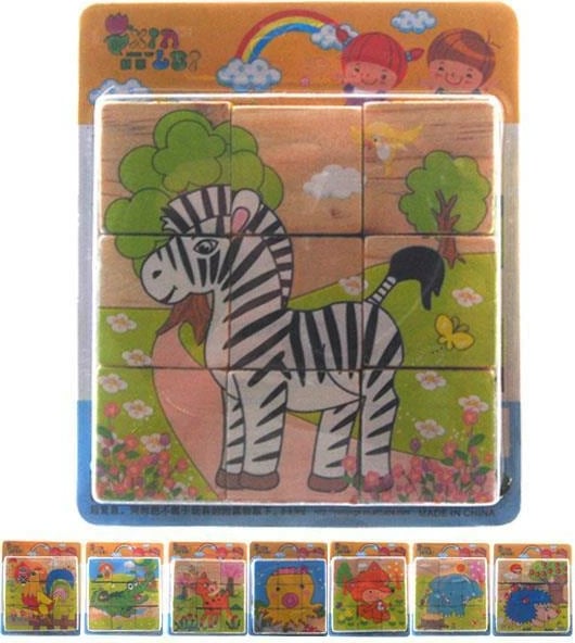 Kube druri edukativ NEXT 10.5x10.5cm dizajne të ndryshme