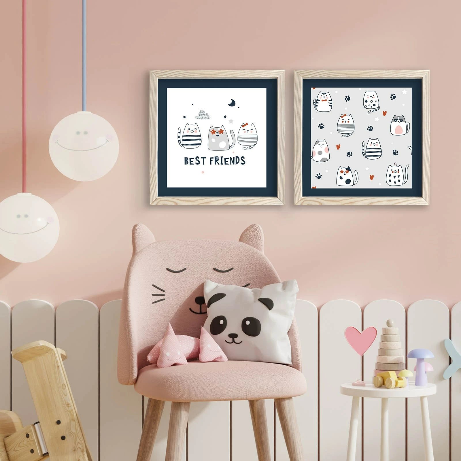 Pikturë dekorative me kornizë MDF (2 copë), Wallity, 2P3333KCT-012