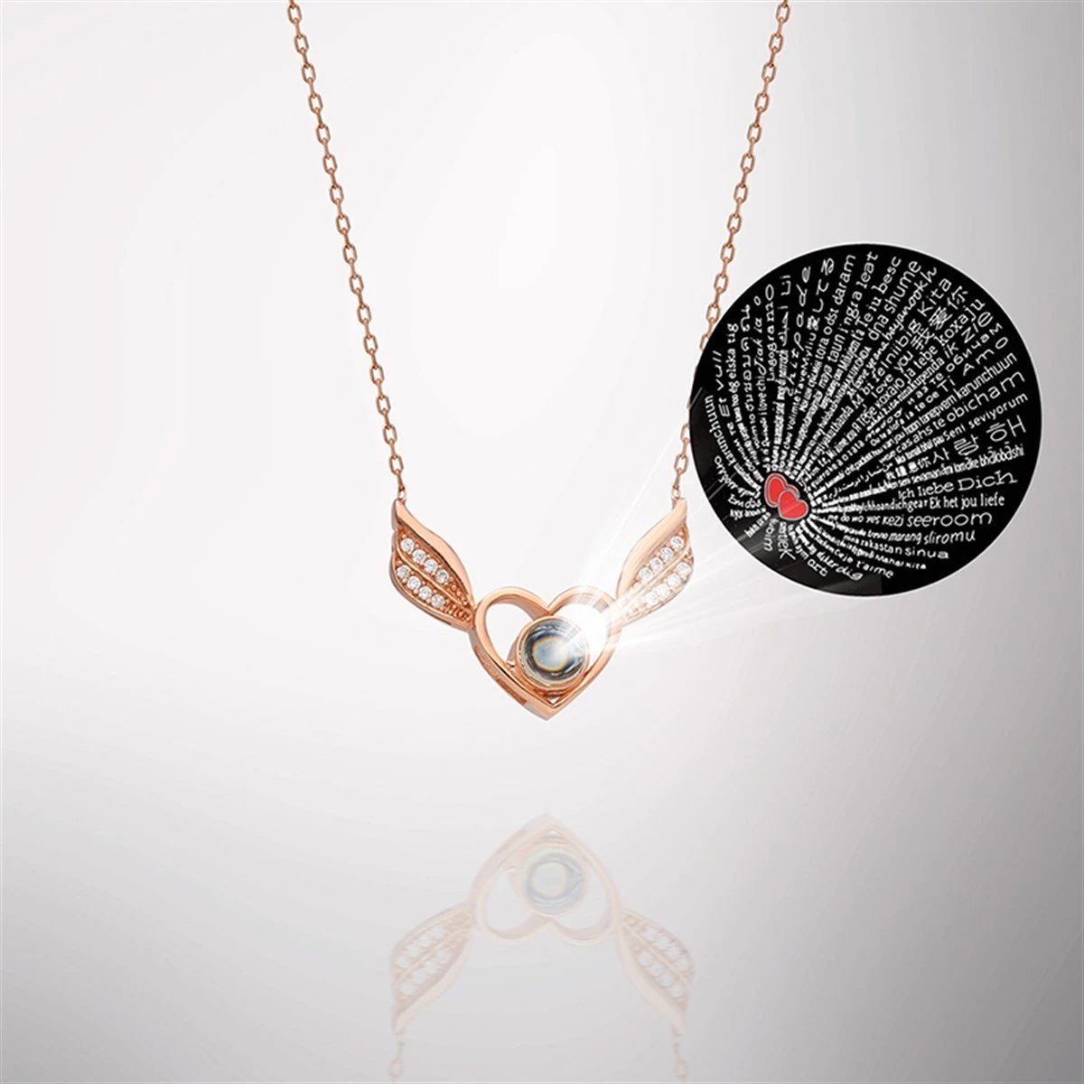 Qafore argjendi Jumeon, TRDYL612, ngjyrë rozë e artë, e zezë, e bardhë