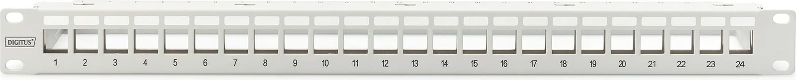 Patchpanel Digitus 24-portë, 1U, modular, gri