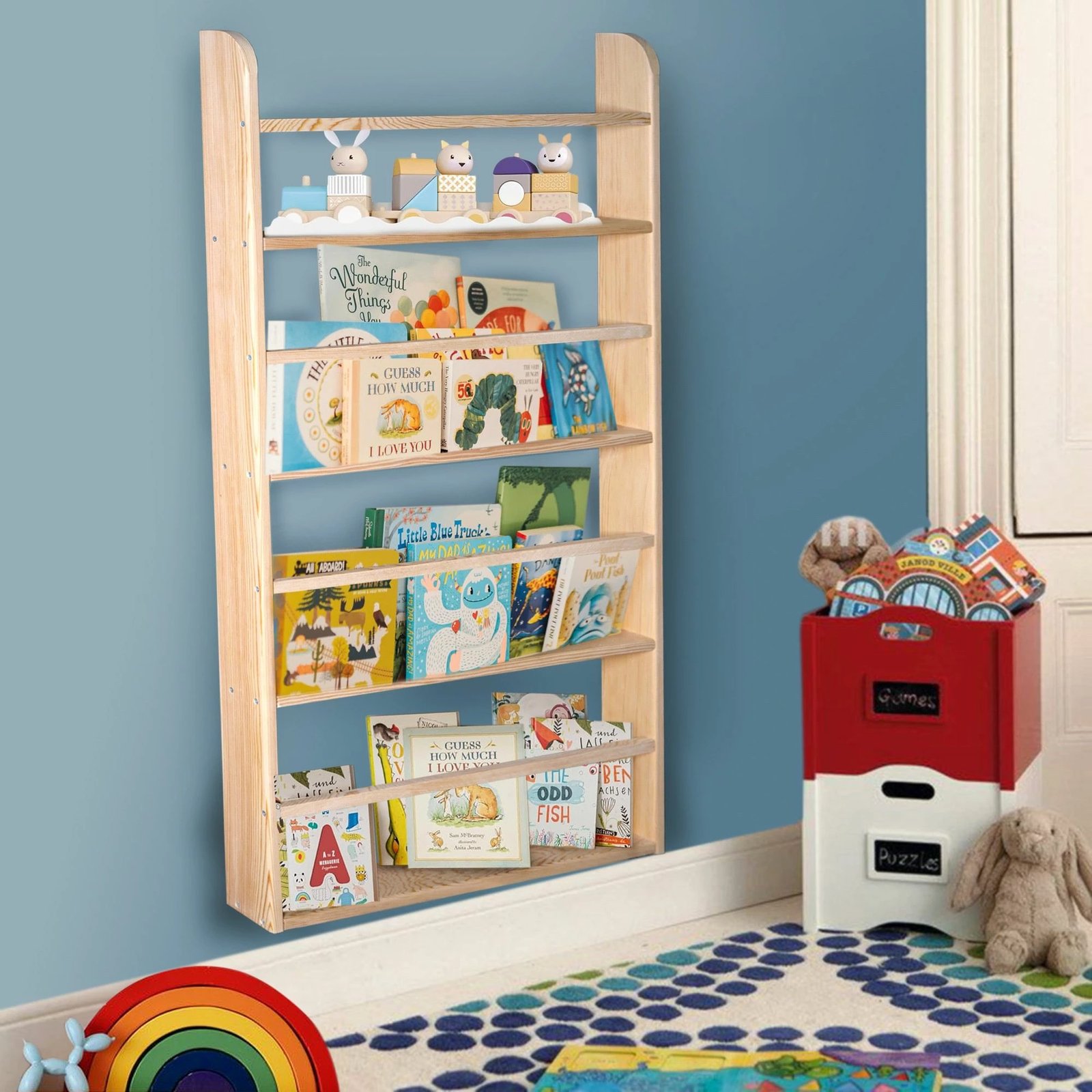 Raft librash Hanah Home, BLTYZ-AKTV033, ngjyrë lisi, 10 copë