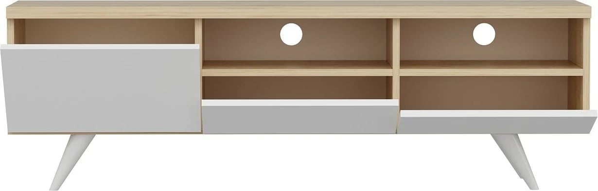 Komodë televizori Hanah Home, Brüksel, e bardhë, lisi