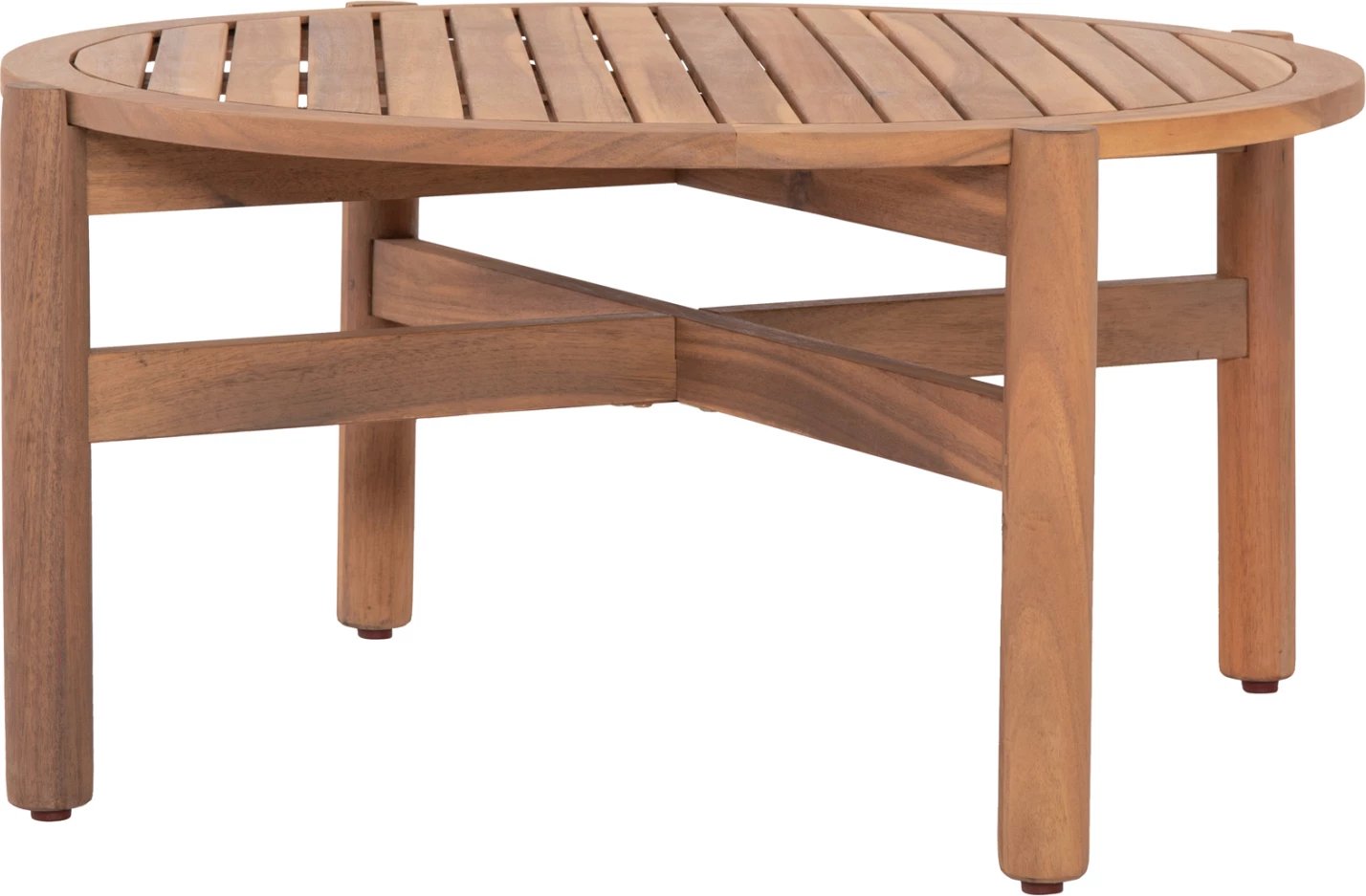 Tavolinë e rrumbullakët për kafe për jashtë, dru akacie, ngjyrë natyrale, FH6228, Φ86x41.5 cm