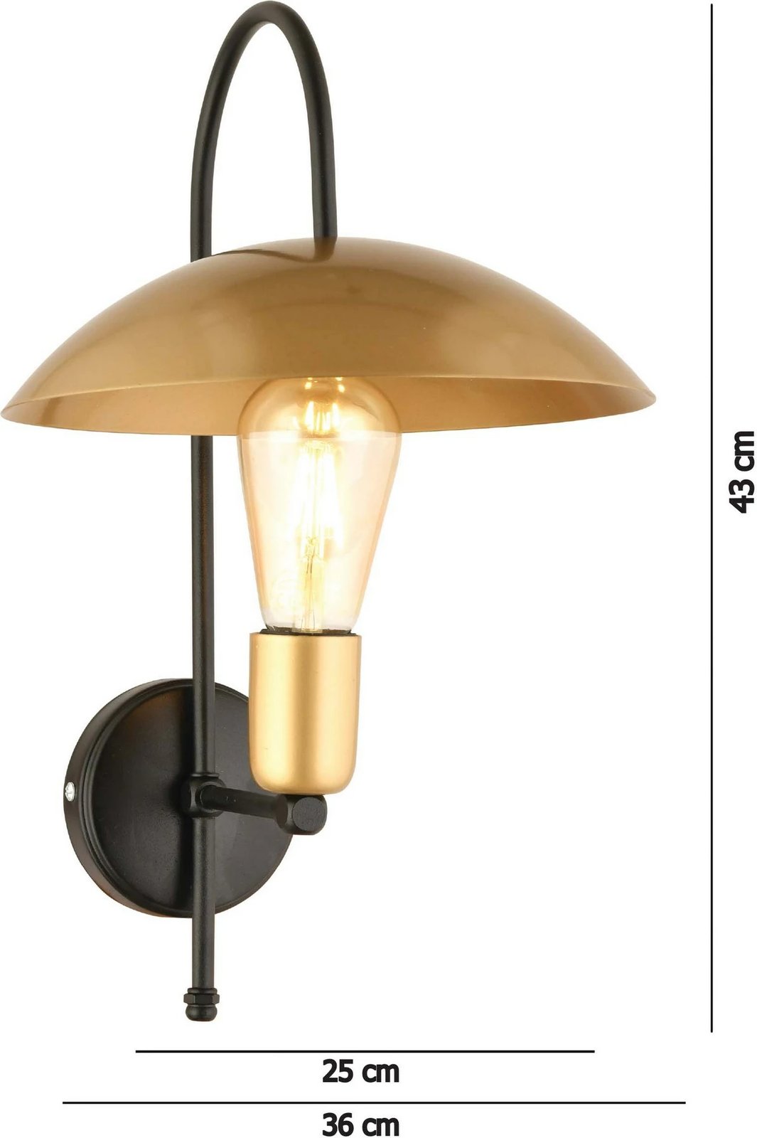 Llambë muri Opviq, AP-33, ngjyrë ari