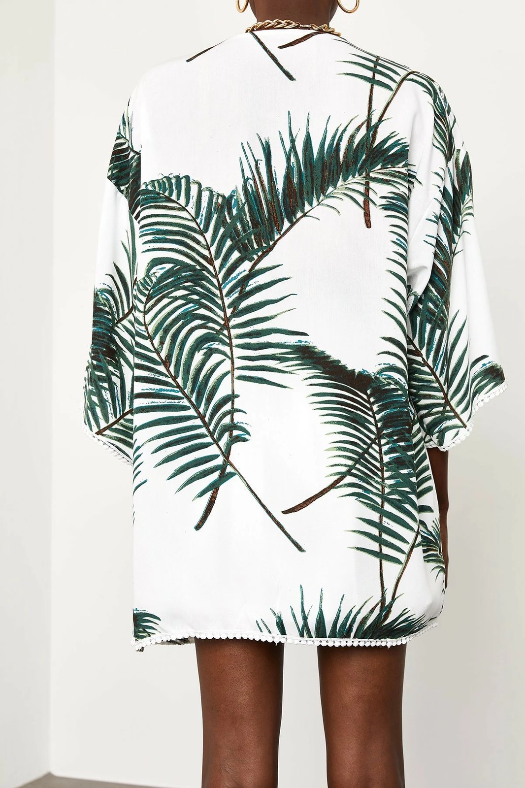 Kimono Jumeon, i bardhë, i gjelbër, X9781