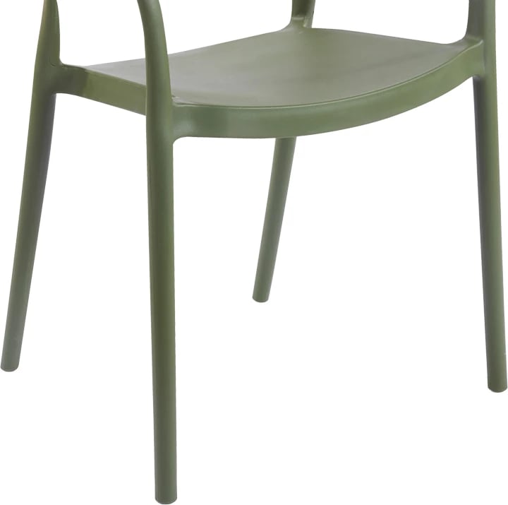 Karrige me krahë Ankara, ngjyrë ulliri-natyrale, e grumbullueshme, 54x55.5x77cm