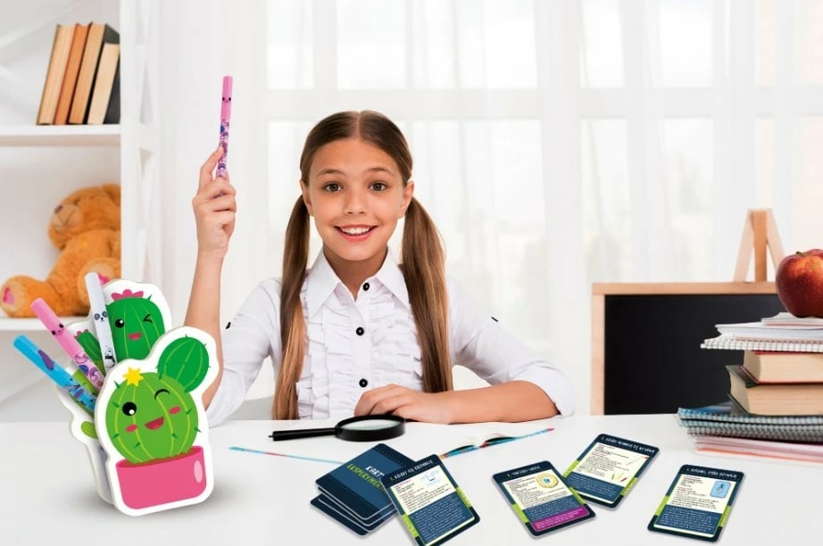 Set krijimi stilolapsash, Lisciani I'm A Genius, 304-PL107988, kit shkencor 7+, me ngjitëse dhe mbajtës kaktus, set