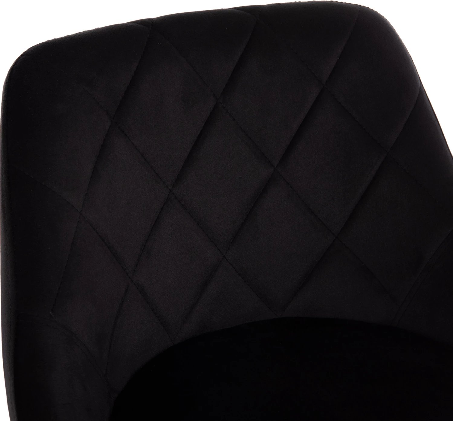 Karrige për bar ROSE, set prej 2 copësh, bazë e kromuar, sustë, kadife e zezë, 48x45x105cm