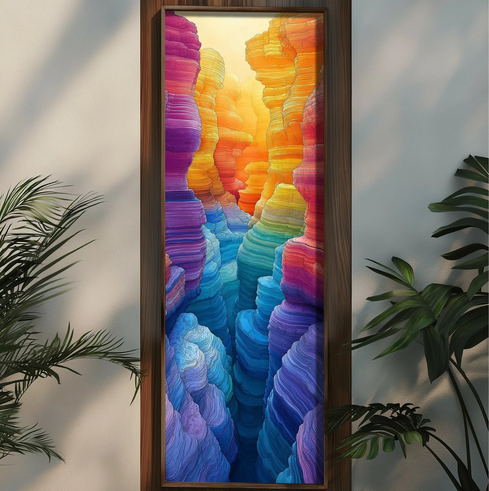 Pikturë dekorative me kornizë, MDF, shumëngjyrëshe, Wallity, EMR070