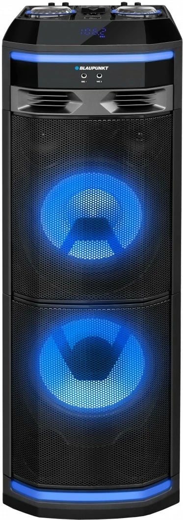 Sistem audio Blaupunkt PS11DB me Bluetooth, karaoke, 1200W, i zi, me dy mikrofonë wireless