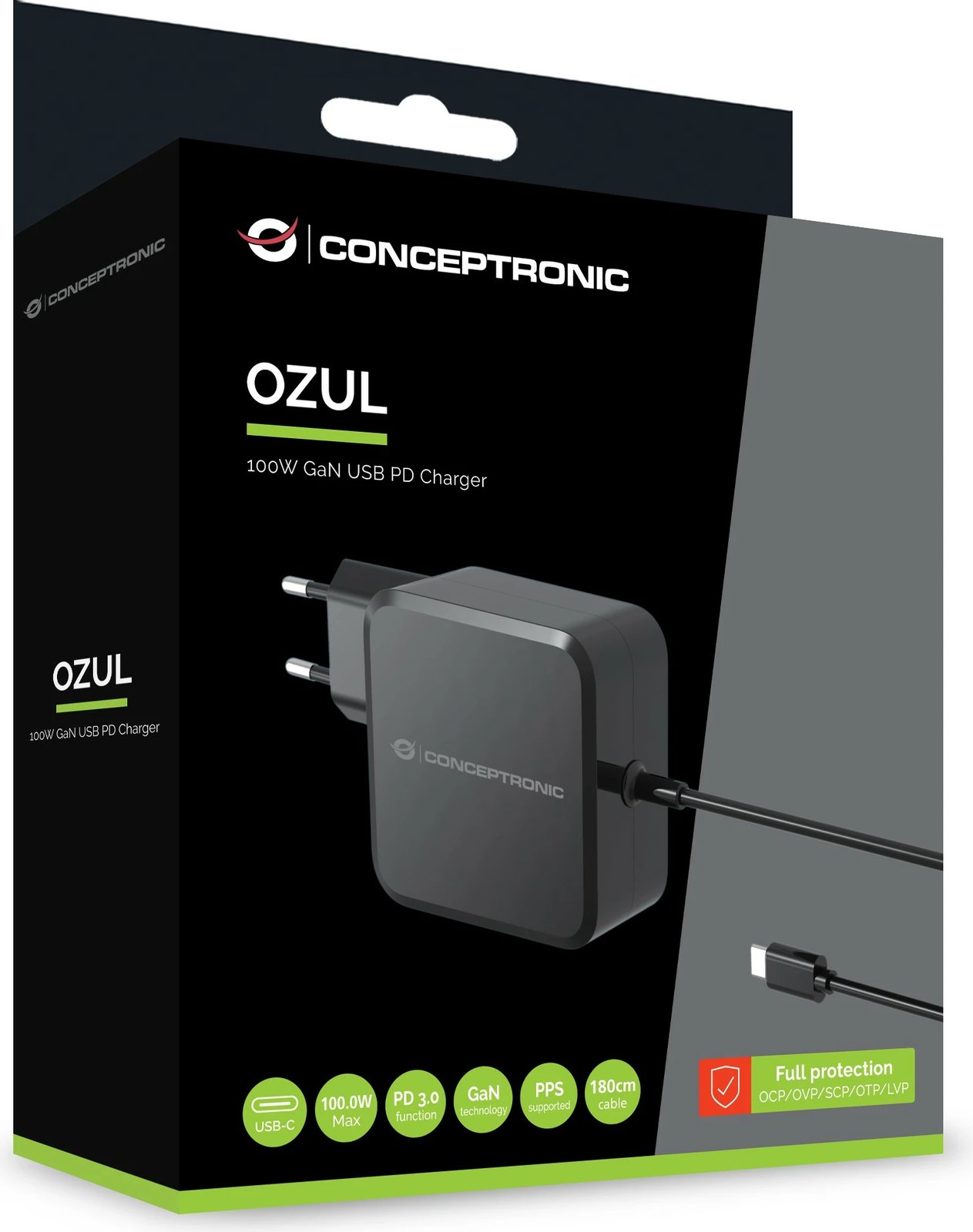 Karikues Conceptronic 1Port GaN USB-C Desk 100WPD3.0/PPS, zi