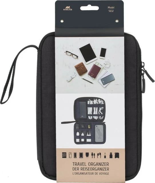 Organizator udhëtimi RIVACASE Biscayne 12 inch, i zi
