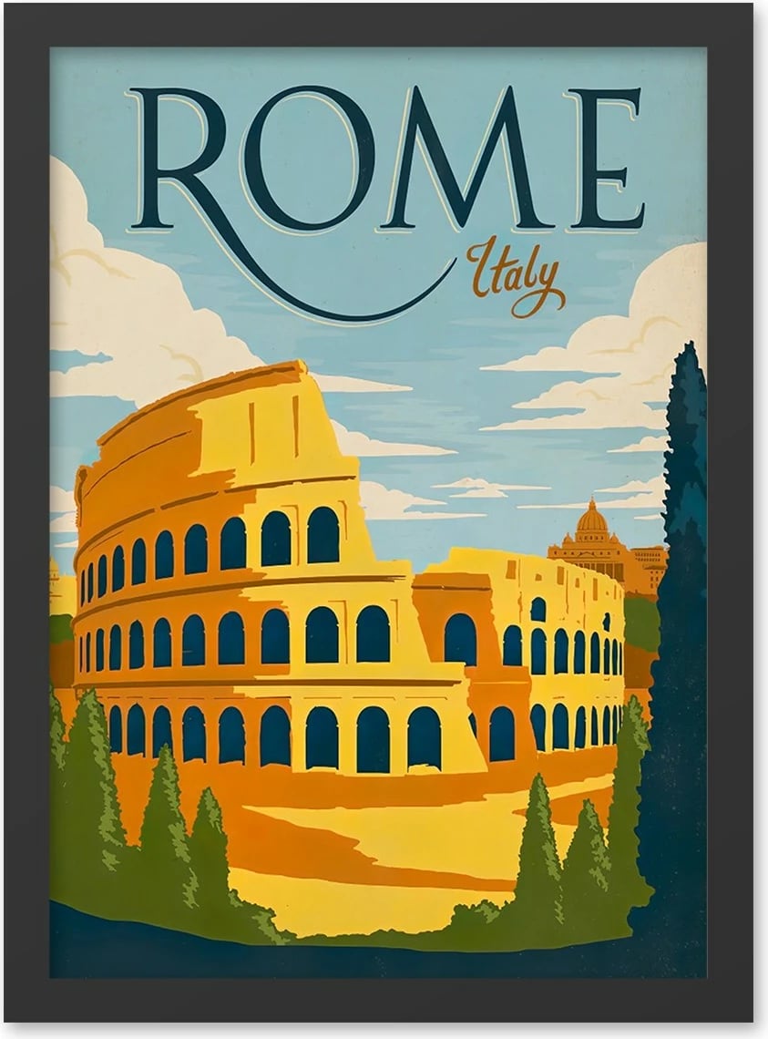 Pikturë dekorative me kornizë MDF, Rome 2, 40x55cm