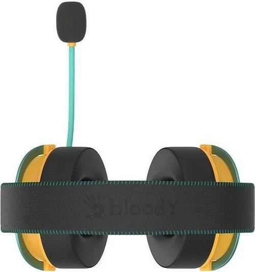 Kufje A4Tech Bloody MR595, Bluetooth 5.3, 2.4G, me kabllo, 7.1 virtuale, të verdha