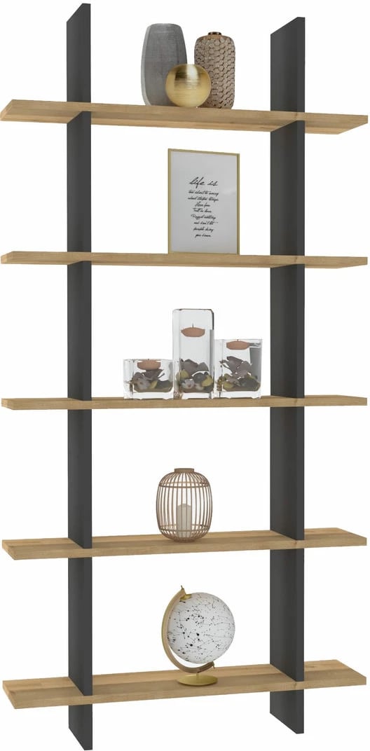 Raft librash Hanah Home, Lina, ngjyrë safir dhe antracit