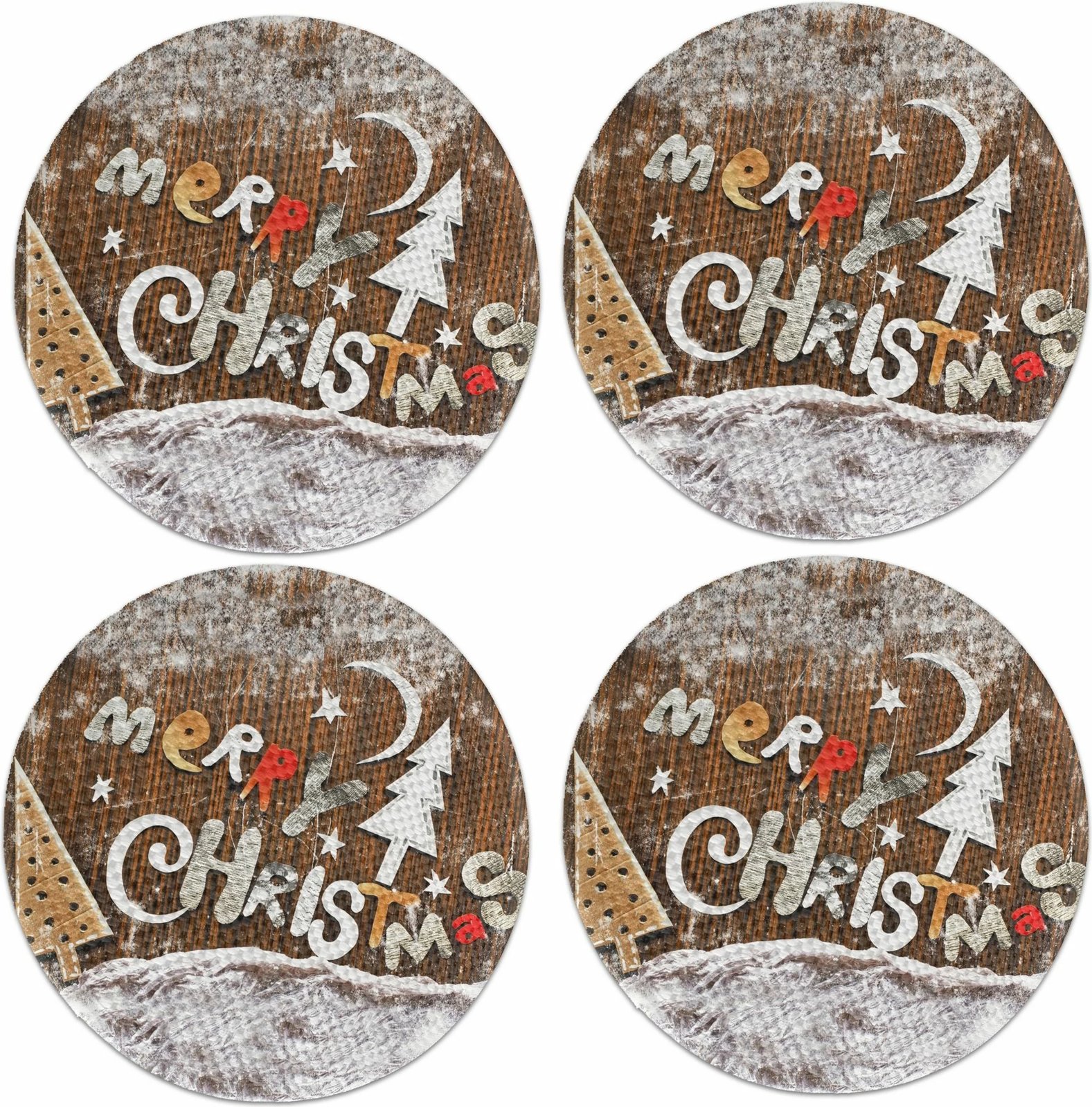 Set nënshtrues tavoline Hermia Concept, shumëngjyrësh, 4 copë, 37cm