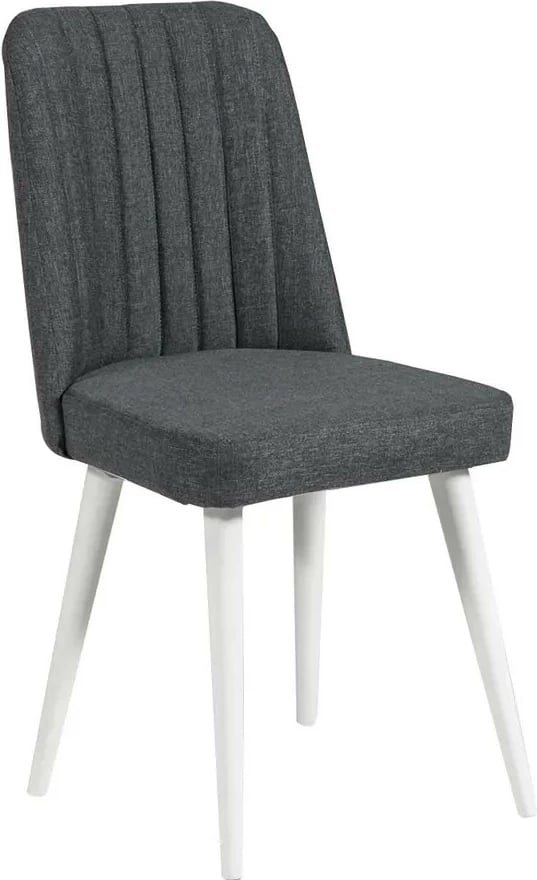 Set tavoline me karrige për ngrënie, zgjatshme, Skye Decor Vina 1053, e bardhë, antracit, 5 copë